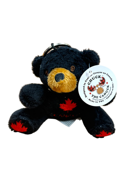 Canada Black Bear Plush Keychain