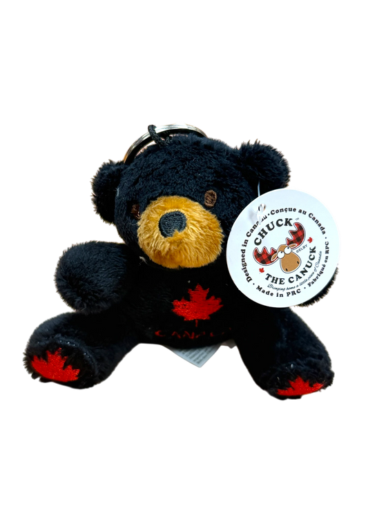 Canada Black Bear Plush Keychain