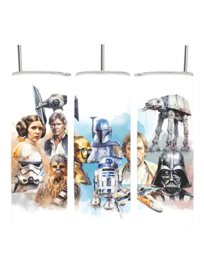 Star Wars Watercolor Character Collage Inspired Tumbler