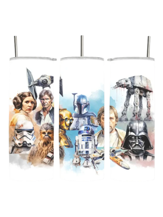 Star Wars Watercolor Character Collage Inspired Tumbler