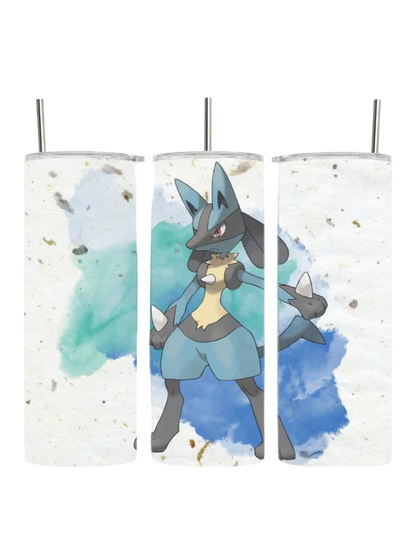 Lucario Poke Anime Drink Tumbler