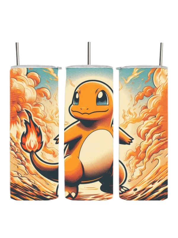 Charmander Poke Fire Scene Anime Inspired Tumbler