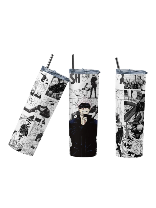 Jujitsu Kaisen Gojo Blindfold Anime Inspired Tumbler