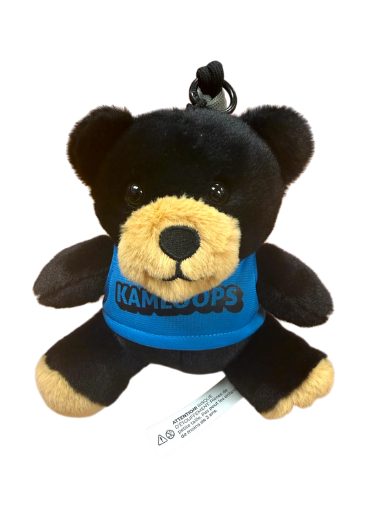 Kamloops Bear Plush Keychain (Blue Tee)