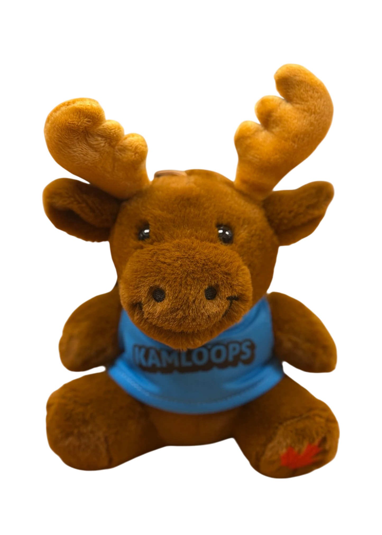 Kamloops Moose Plush Keychain (Blue Tee)