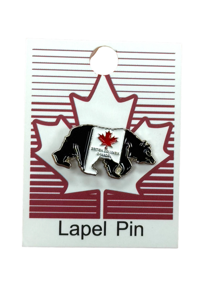 British Columbia Canada Bear Lapel Pin