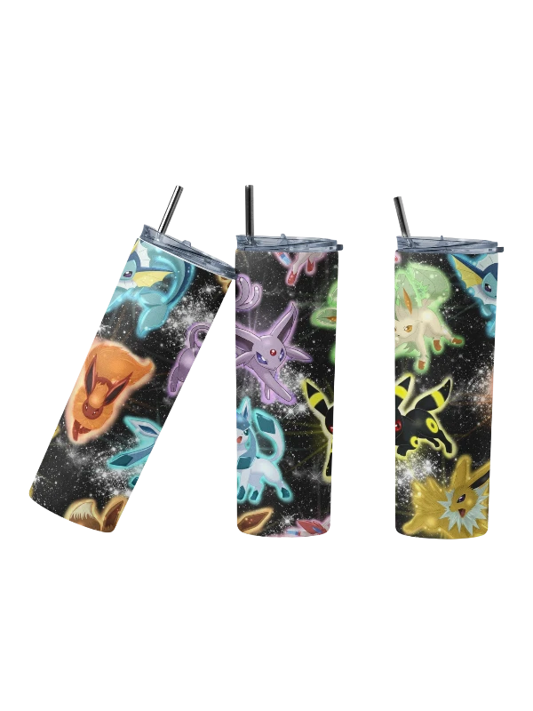 Neon Eeveeloutions Poke Anime Inspired Tumbler