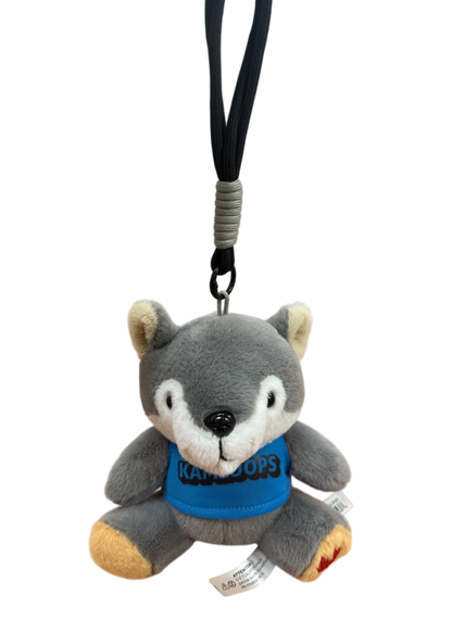 Kamloops Wolf Plush Keychain (Blue Tee)
