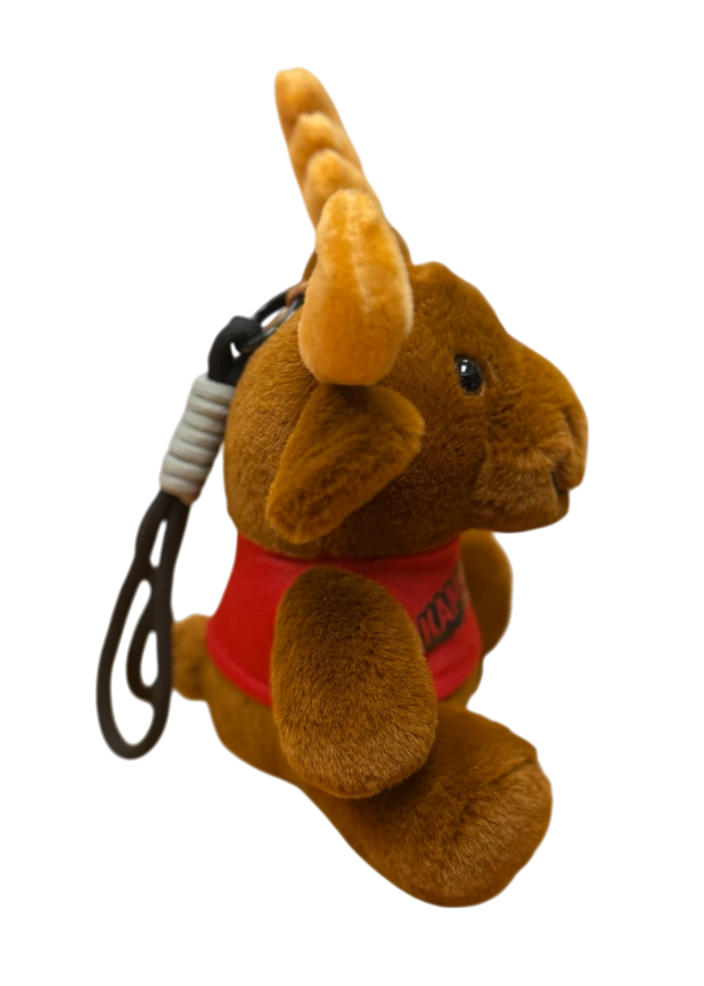 Kamloops Moose Plush Keychain (Red Tee)