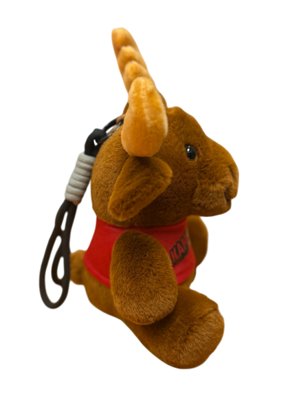 Kamloops Moose Plush Keychain (Red Tee)