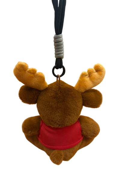Kamloops Moose Plush Keychain (Red Tee)