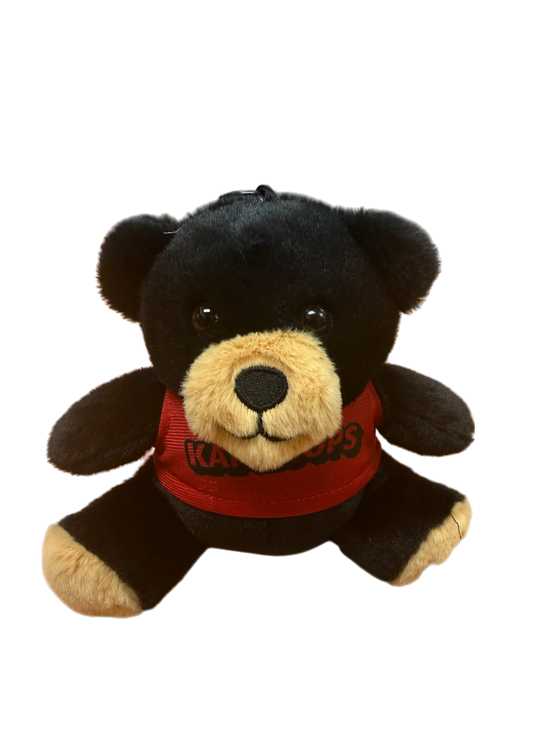 Kamloops Bear Plush Keychain (Red Tee)