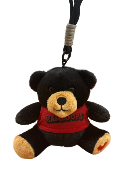 Kamloops Bear Plush Keychain (Red Tee)