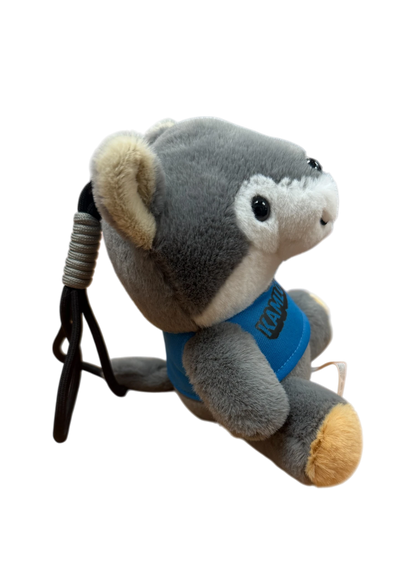 Kamloops Wolf Plush Keychain (Blue Tee)