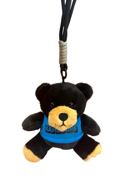 Kamloops Bear Plush Keychain (Blue Tee)