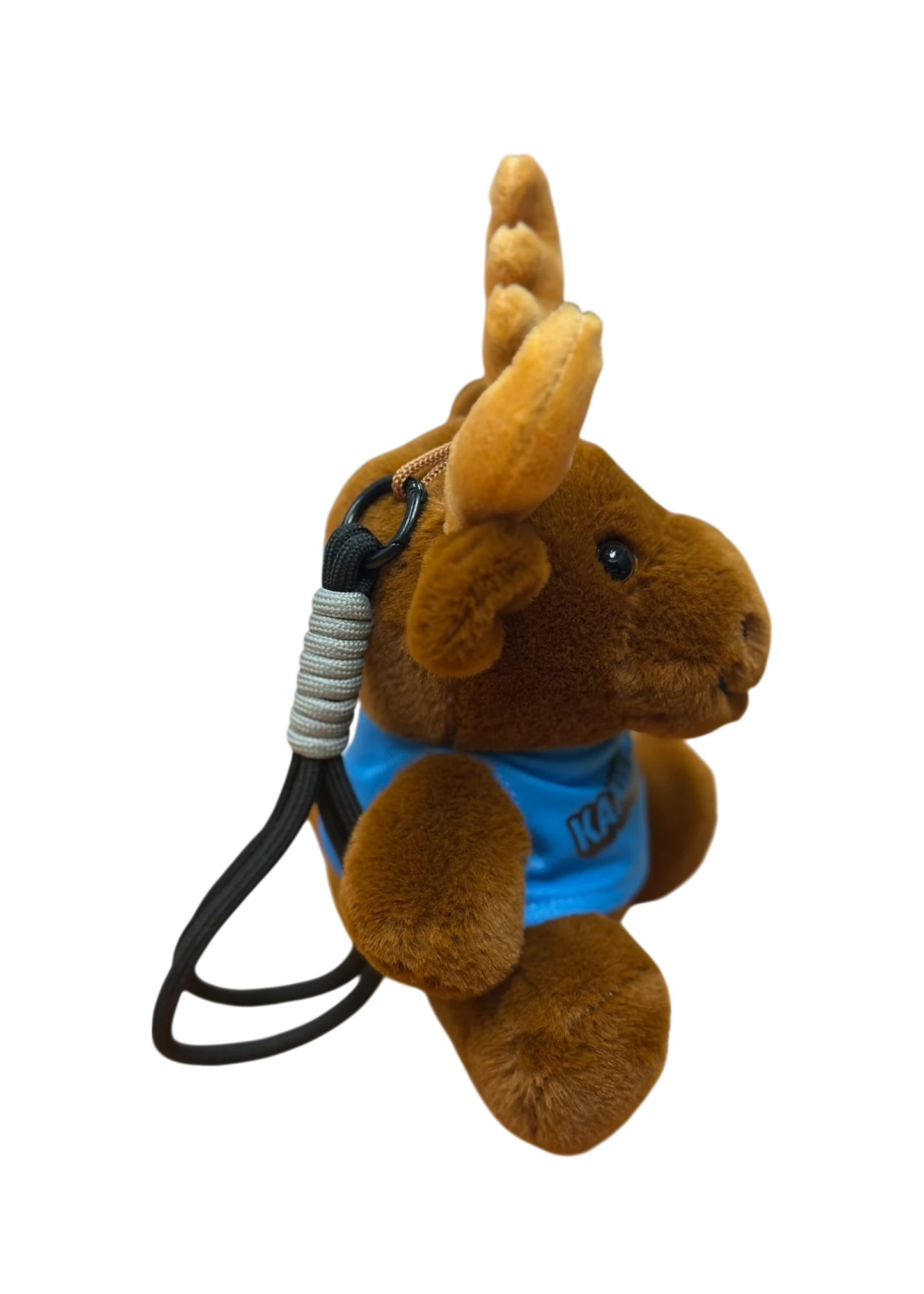 Kamloops Moose Plush Keychain (Blue Tee)