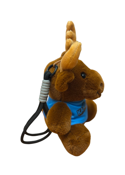 Kamloops Moose Plush Keychain (Blue Tee)