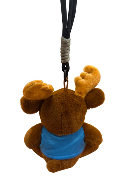 Kamloops Moose Plush Keychain (Blue Tee)