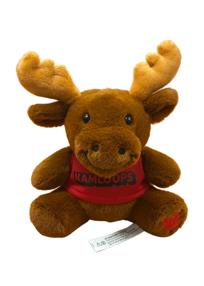 Kamloops Moose Plush Keychain (Red Tee)
