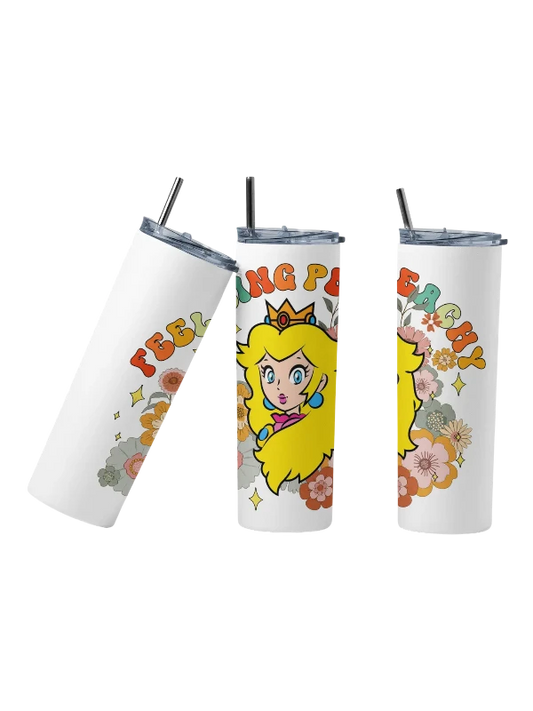 Mario Feelin’ Peachy Video Game Inspired Tumbler