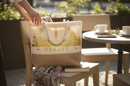 Canada Skyline Beach Bag
