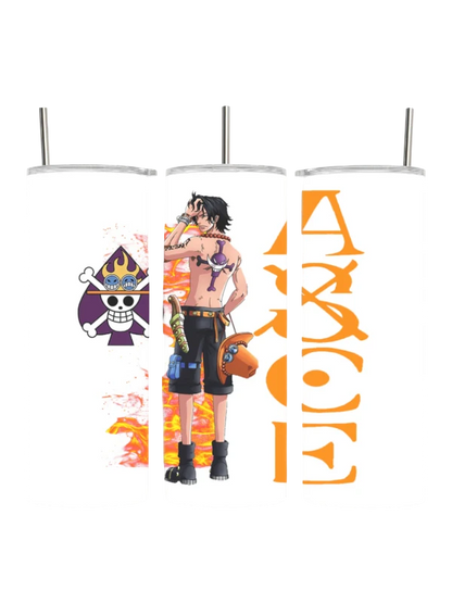 Portgas D Ace ASCE One Piece Manga Anime Tumbler