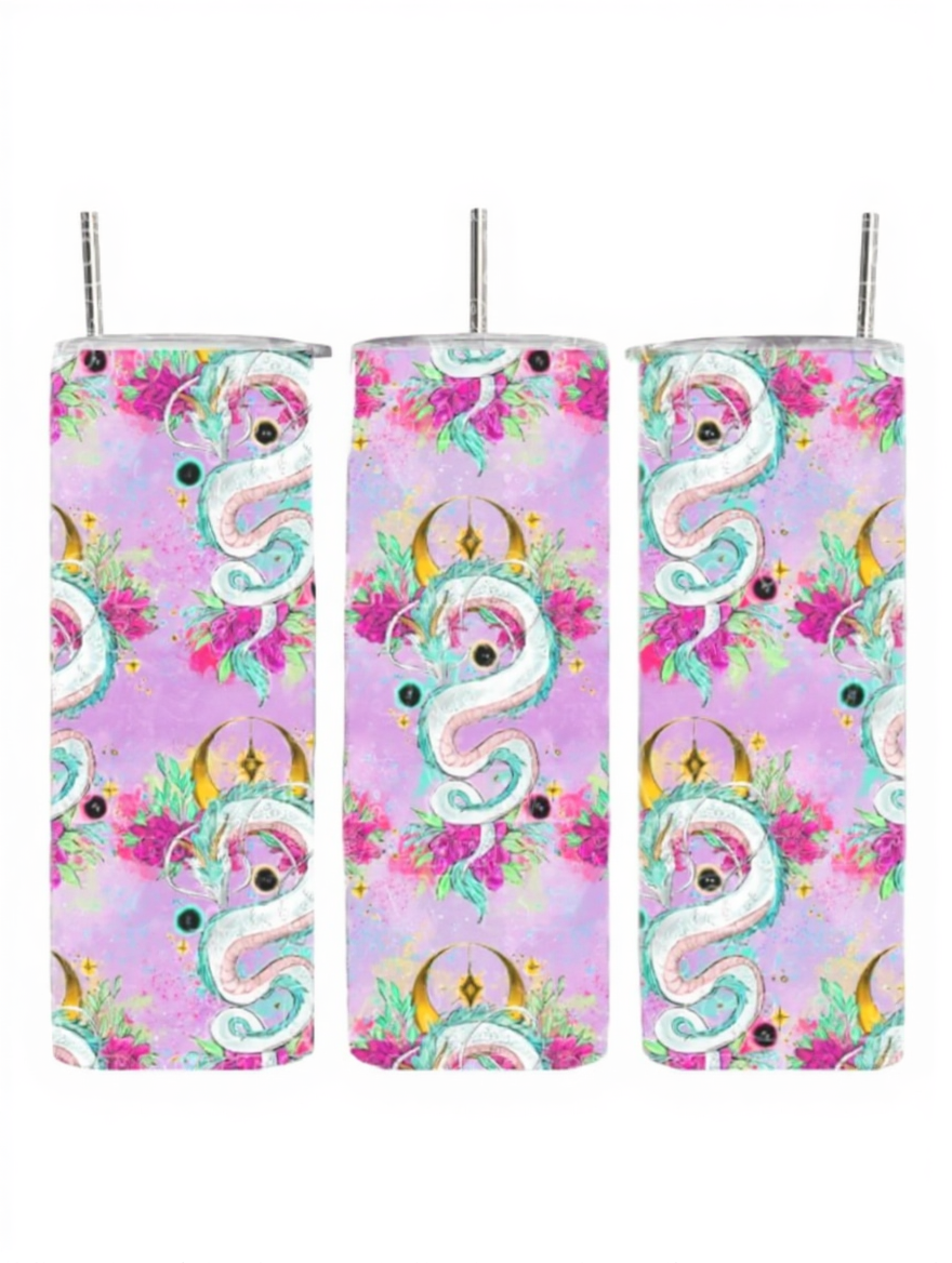 Pink Spirit Haku Dragon Ghibli Anime Movie Tumbler