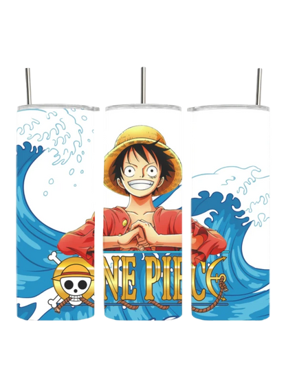 Luffy Wave One Piece Straw Hat Pirates Anime Manga Tumbler