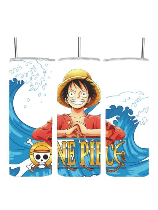 Luffy Wave One Piece Straw Hat Pirates Anime Manga Tumbler