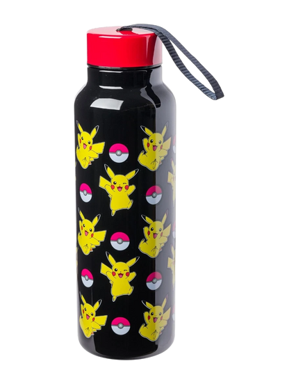 Pikachu Stainless Steel Water Bottle with Strap