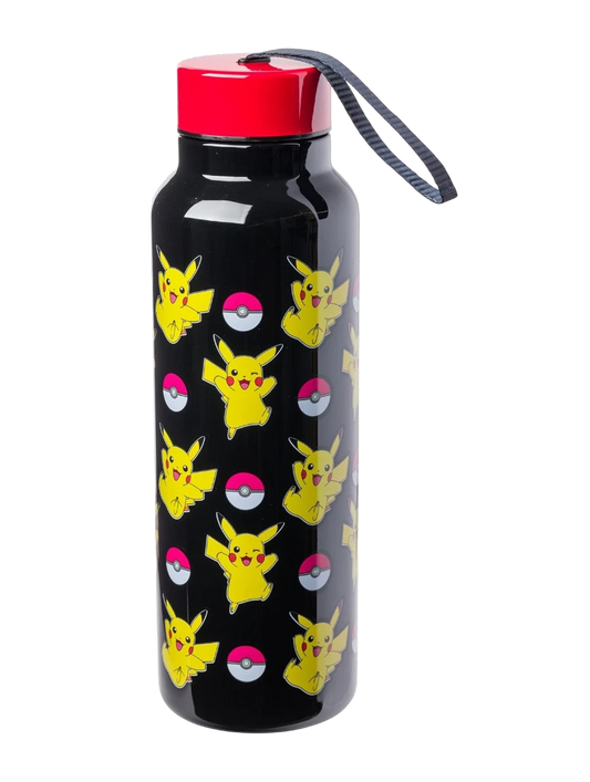 Pikachu Stainless Steel Water Bottle with Strap