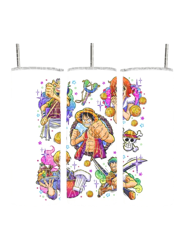 OP Tattoo Luffy Nami Zoro Sanji Usopp Pirate Anime Tumbler
