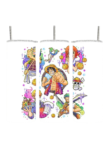 OP Tattoo Luffy Nami Zoro Sanji Usopp Pirate Anime Tumbler