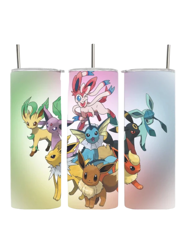 Eevee Eveloutions Collage Poke Anime Drink Tumbler