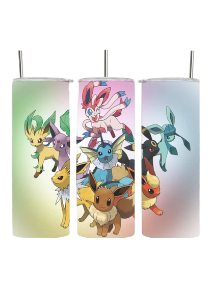 Eevee Eveloutions Collage Poke Anime Drink Tumbler