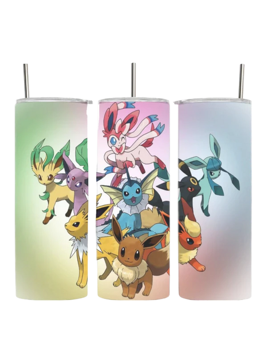 Eevee Eveloutions Collage Poke Anime Drink Tumbler