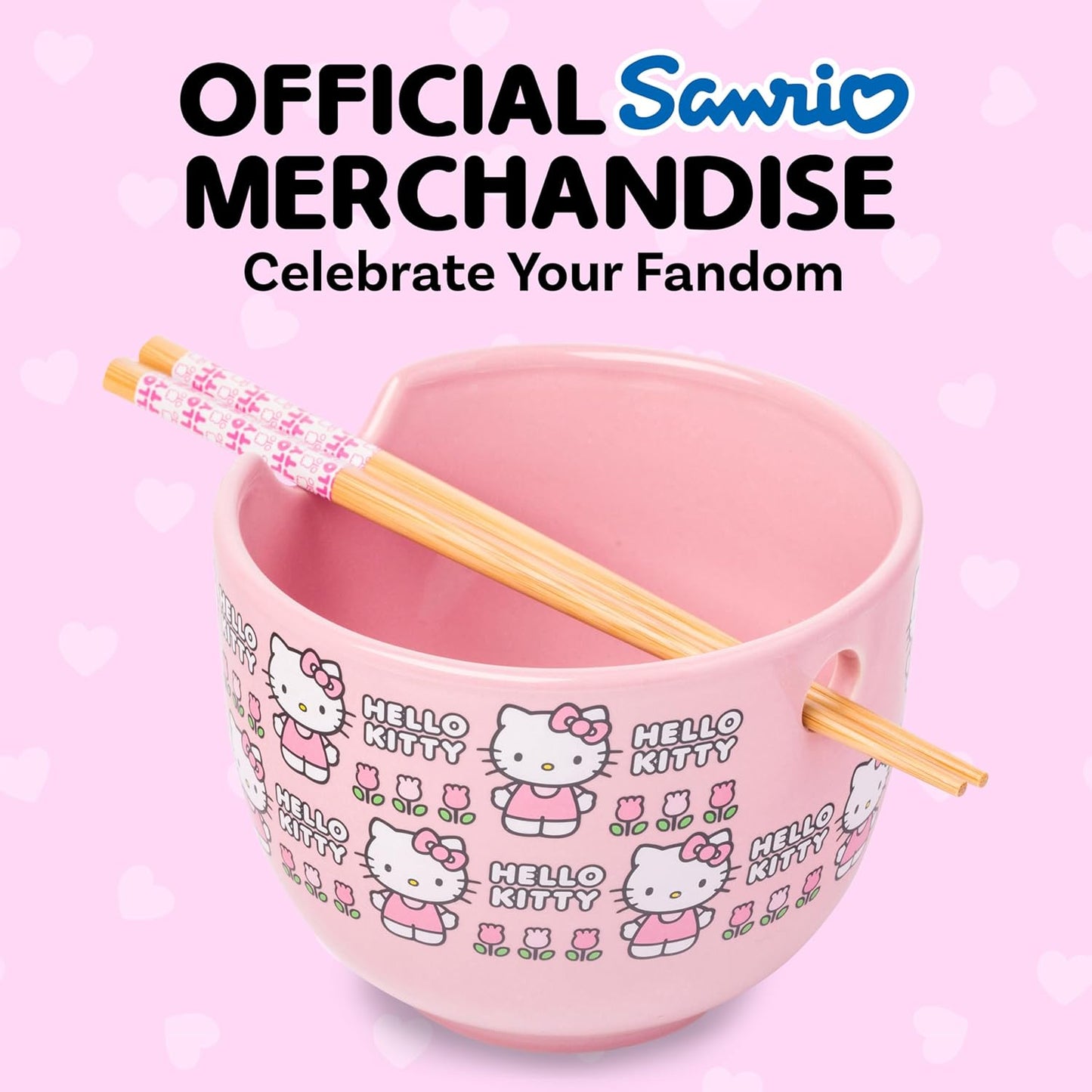 Hello Kitty Flowers Ramen Bowl Set