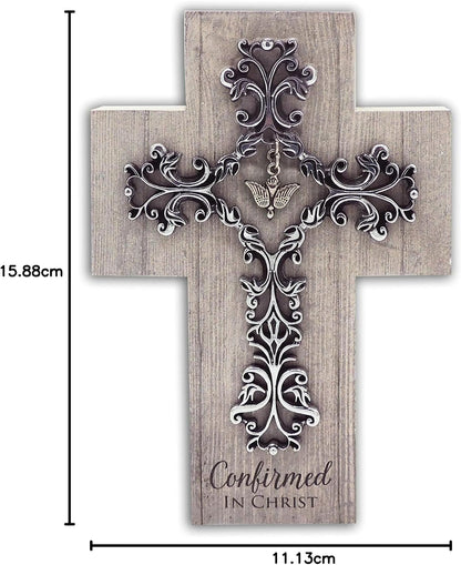 Confirmed In Christ Cross (Walnut Tone)