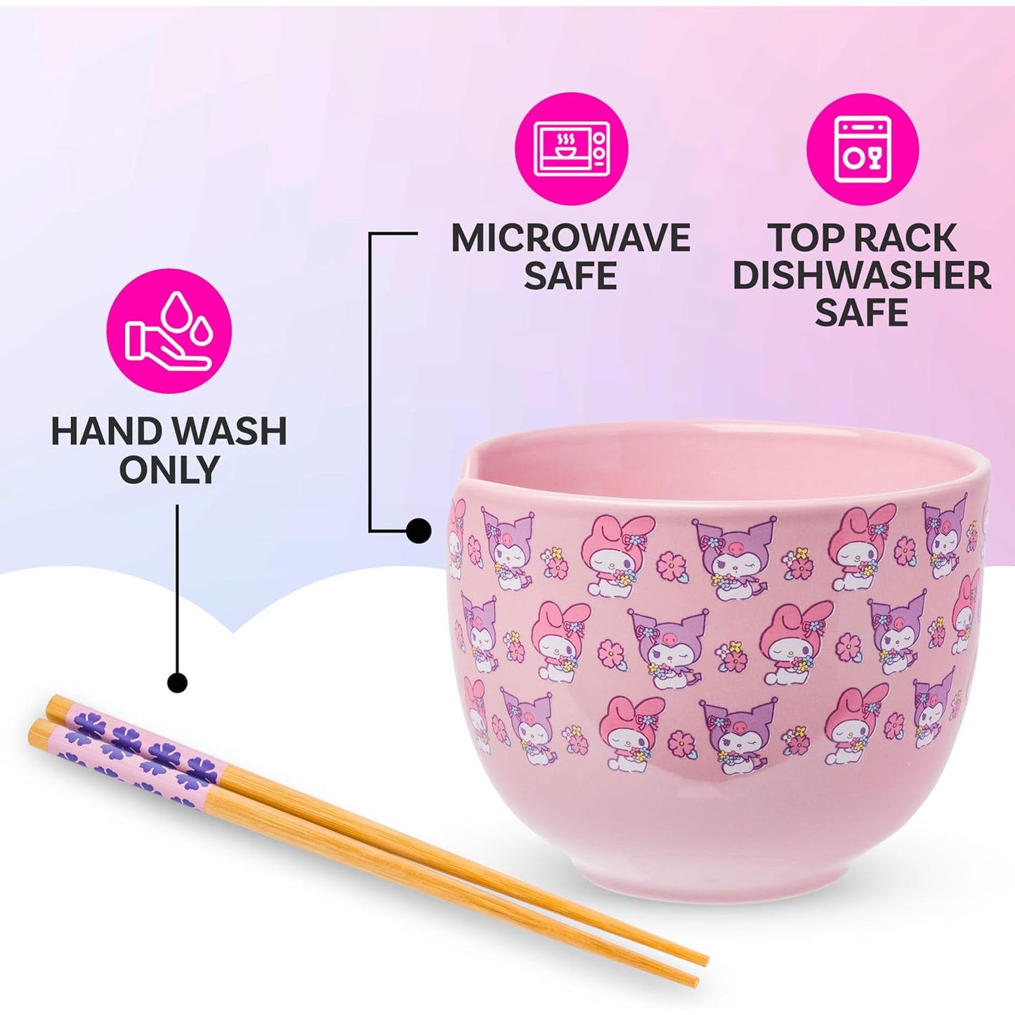 My Melody and Kuromi Ramen Bowl Set