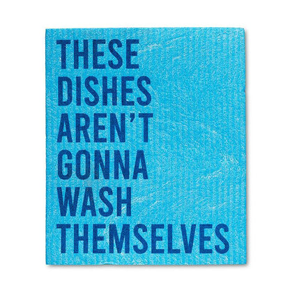 Funny Text Dishcloths. Set of 2