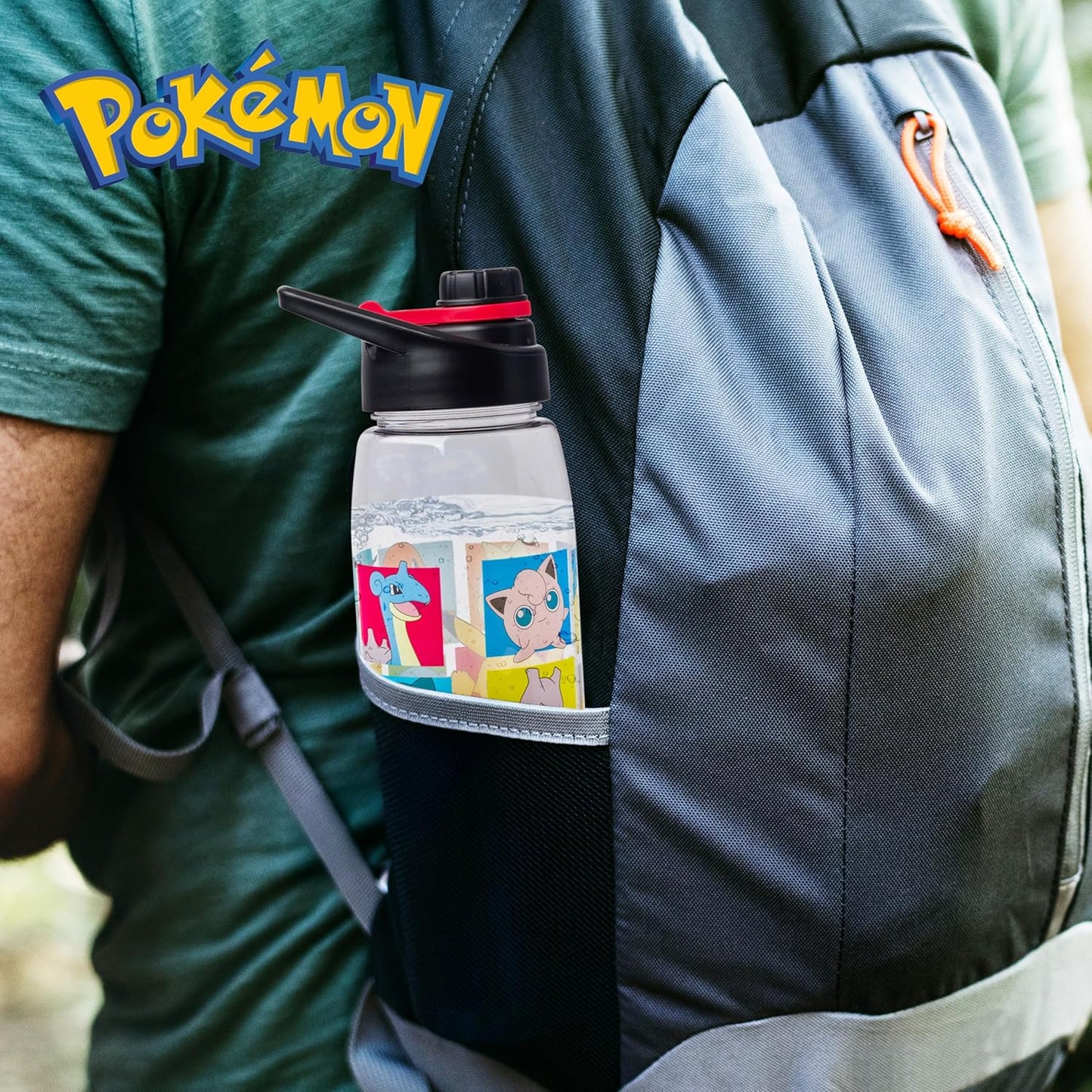Pokémon Water Bottle w Screw-On Lid