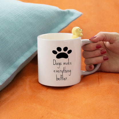 Sculpted Dog Mug