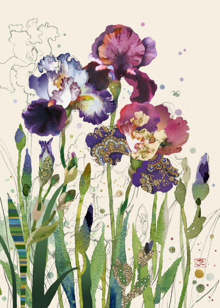 Bug Art Mixed Irises Card