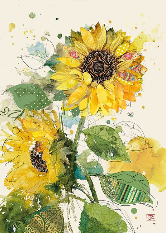 Bug Art Sunflowers Card