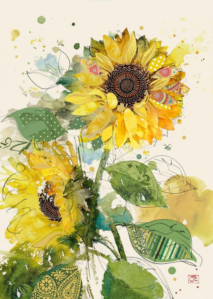 Bug Art Sunflowers Card