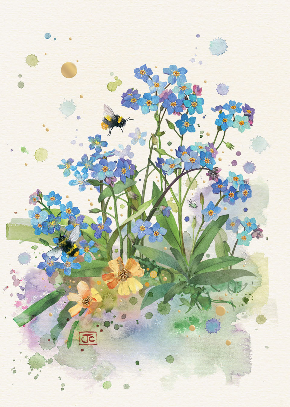 Bug Art Forget Me Not Card