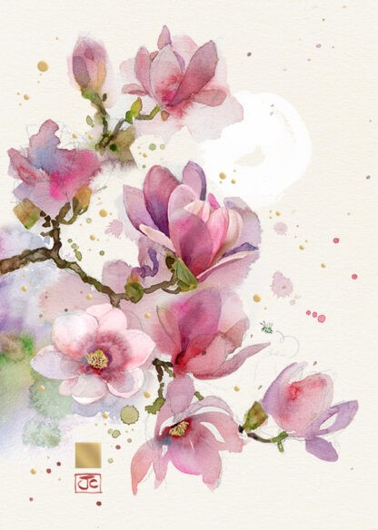 Bug Art Pink Magnolia Card