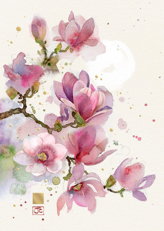 Bug Art Pink Magnolia Card