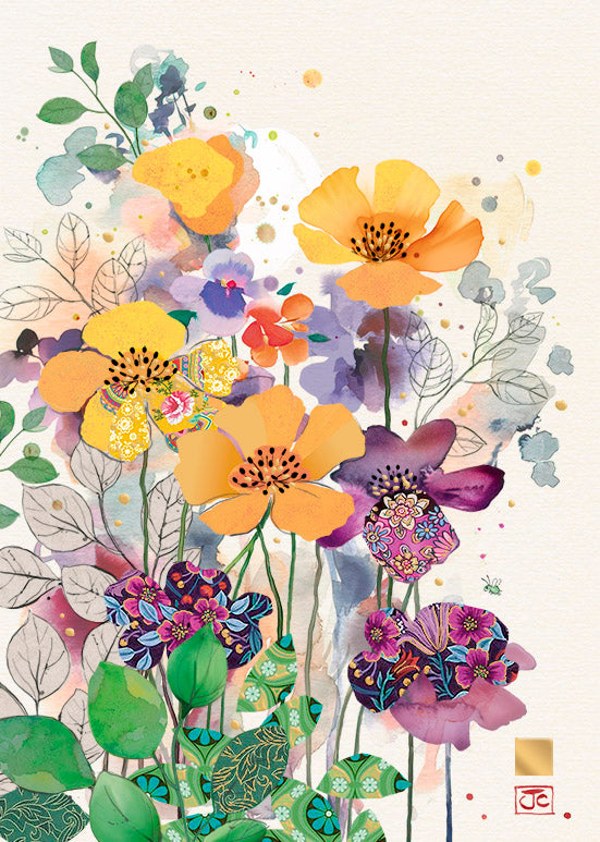 Bug Art Oranges and Purples