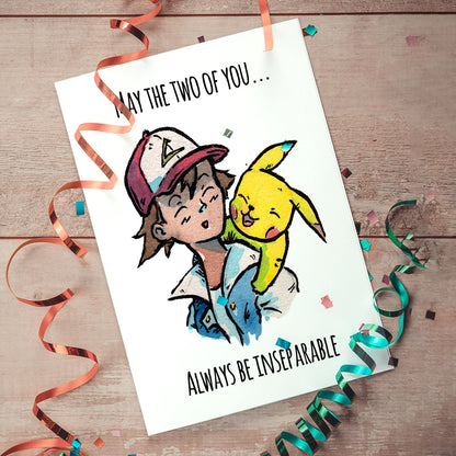 "Inseparable" - Ash Pikachu Pokemon Anniversary Card